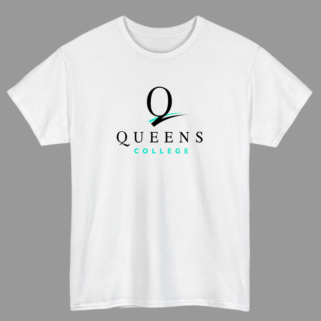 QUEENS COLLEGE LOGO short sleeve t shirt S-3XL - P