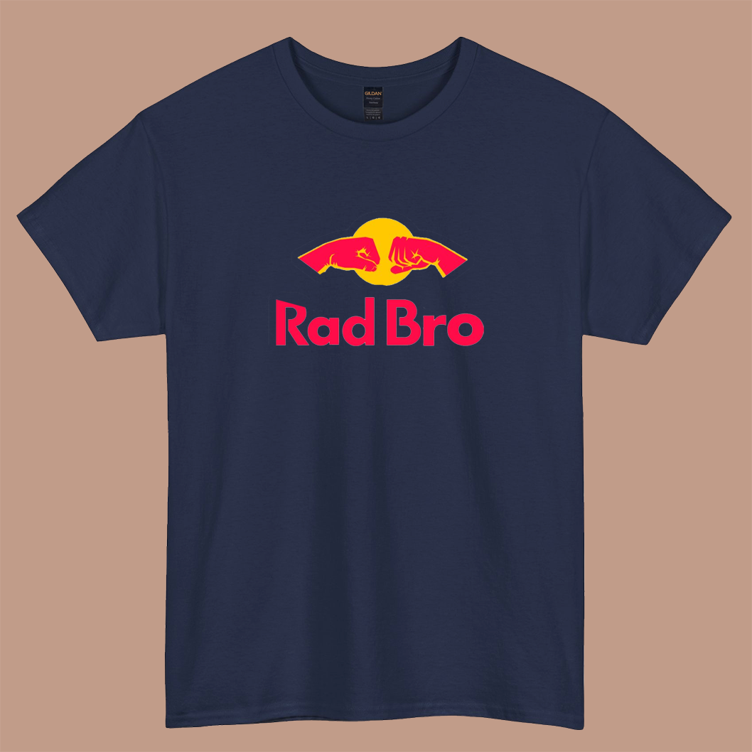 Rad Bro Energy Drink Logo short sleeve t shirt S-5XL - P