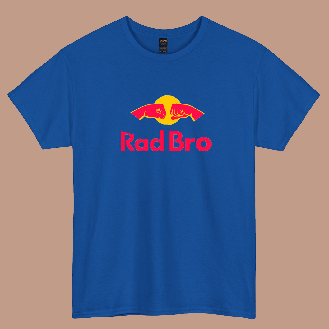 Rad Bro Energy Drink Logo short sleeve t shirt S-5XL - P