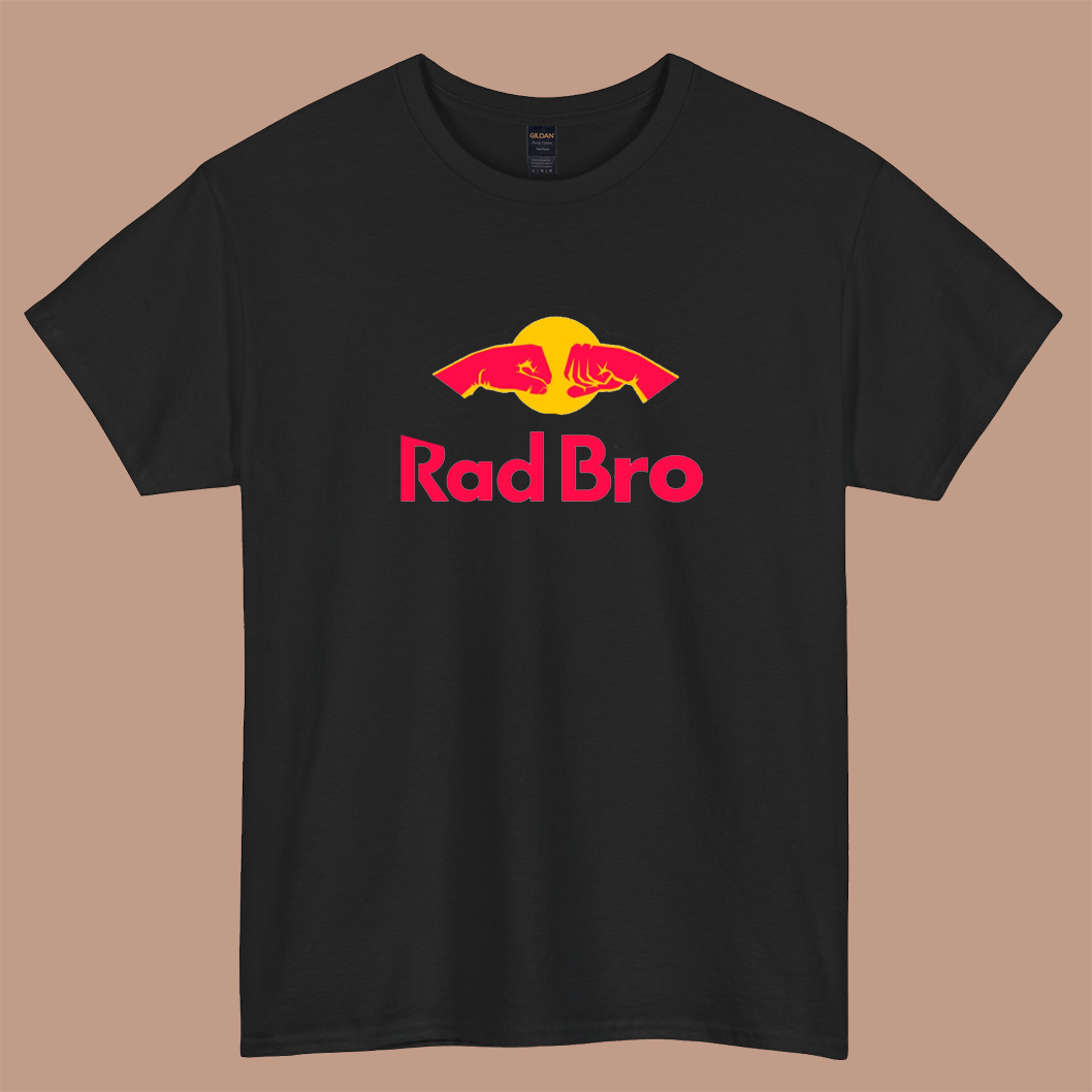 Rad Bro Energy Drink Logo short sleeve t shirt S-5XL - P