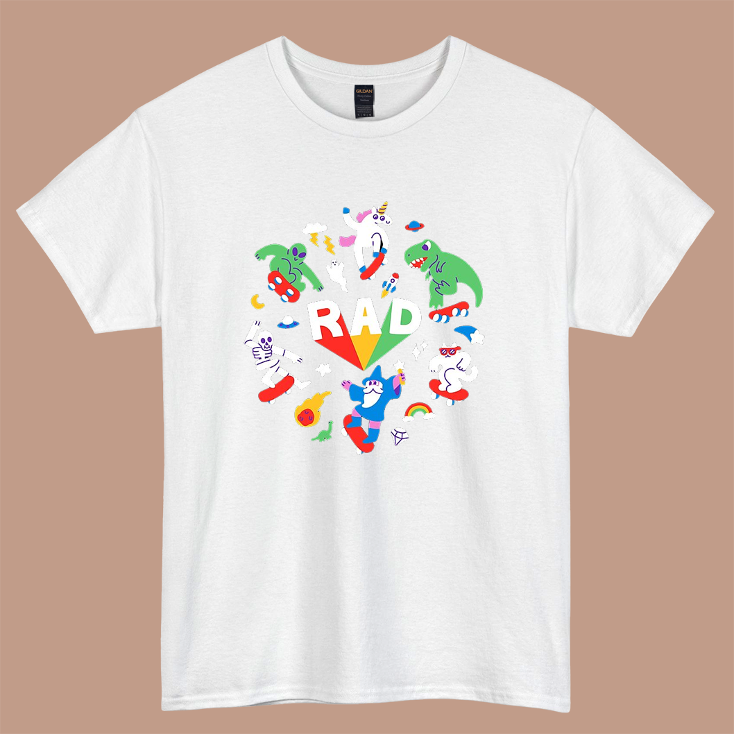 Rad Pals Photographic logo short SLEEVE T SHIRT -P