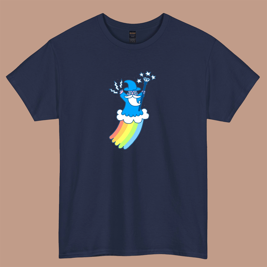 Rainbow Wizard logo short SLEEVE T SHIRT -P