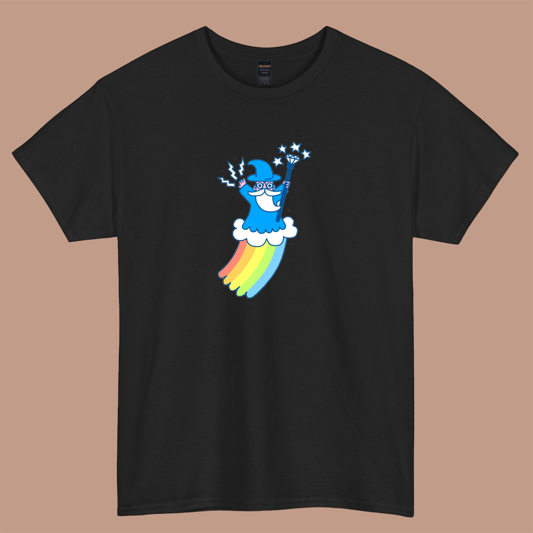 Rainbow Wizard logo short SLEEVE T SHIRT -P