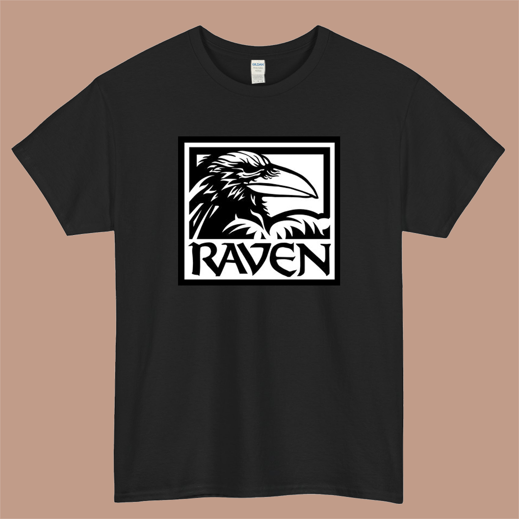 Raven Software Logo Mens Unisex Short Sleeve Black T-Shirt Size S-3XL