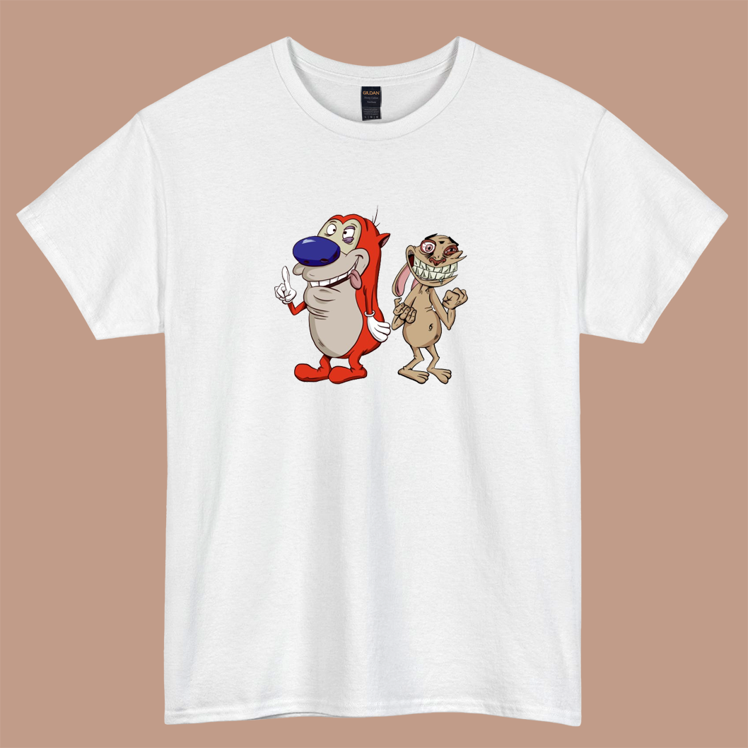 Ren and Stimpy LOGO short sleeve t shirt S-3XL -P
