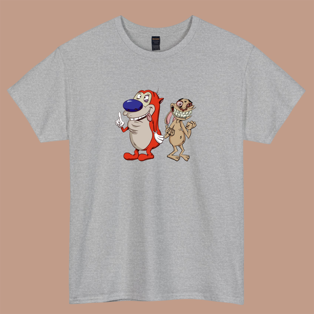 Ren and Stimpy LOGO short sleeve t shirt S-3XL -P
