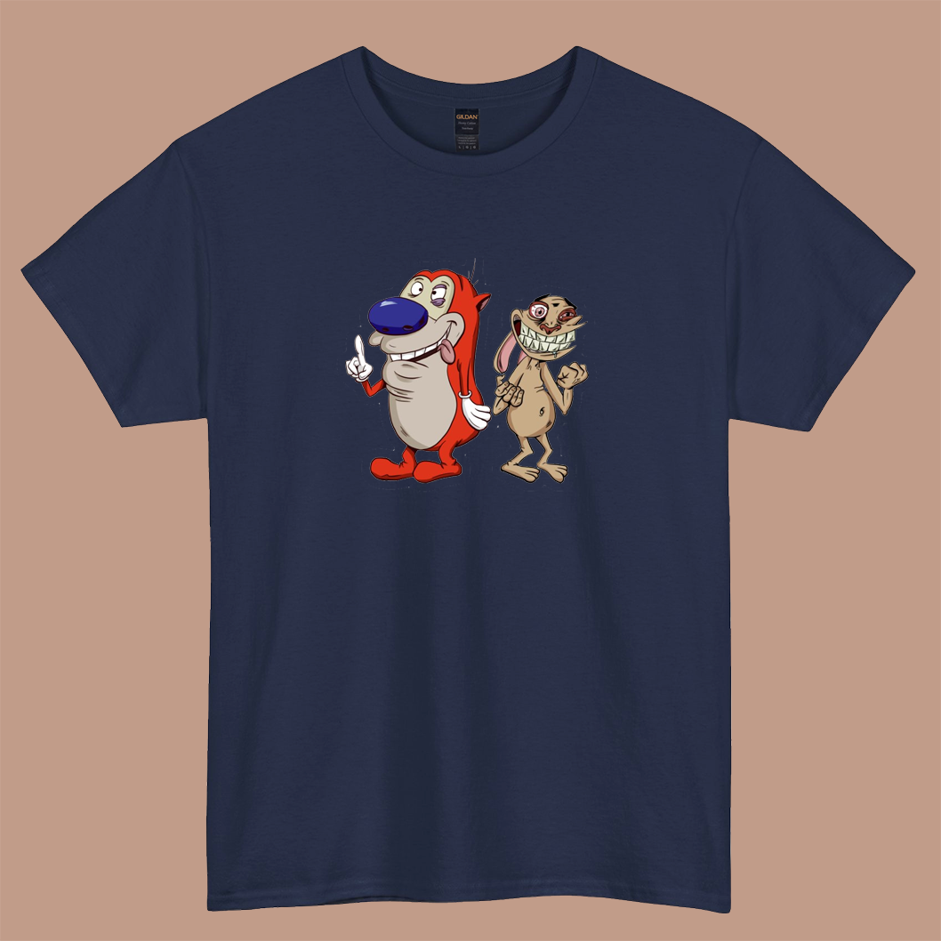 Ren and Stimpy LOGO short sleeve t shirt S-3XL -P