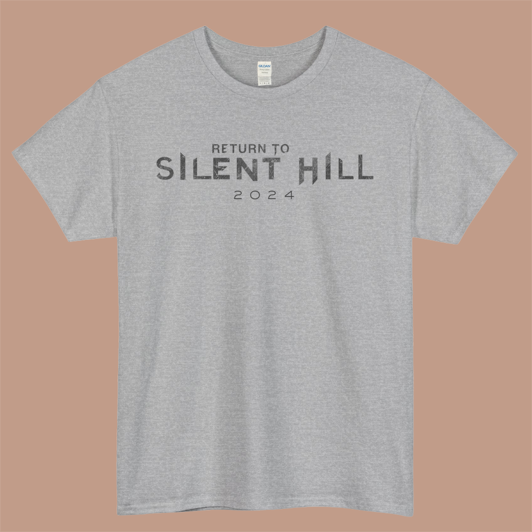 Return To Silent Hill Logo Mens Unisex Short Sleeve Gray T-Shirt Size S-3XL