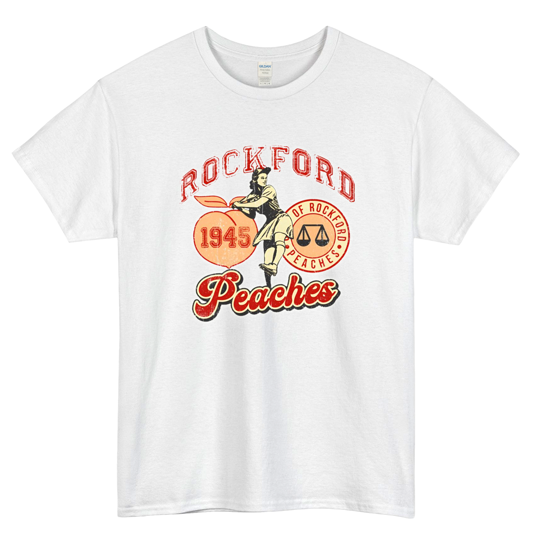 Rockford Peaches Logo Mens Unisex Short Sleeve T-Shirt Size S-3XL - P