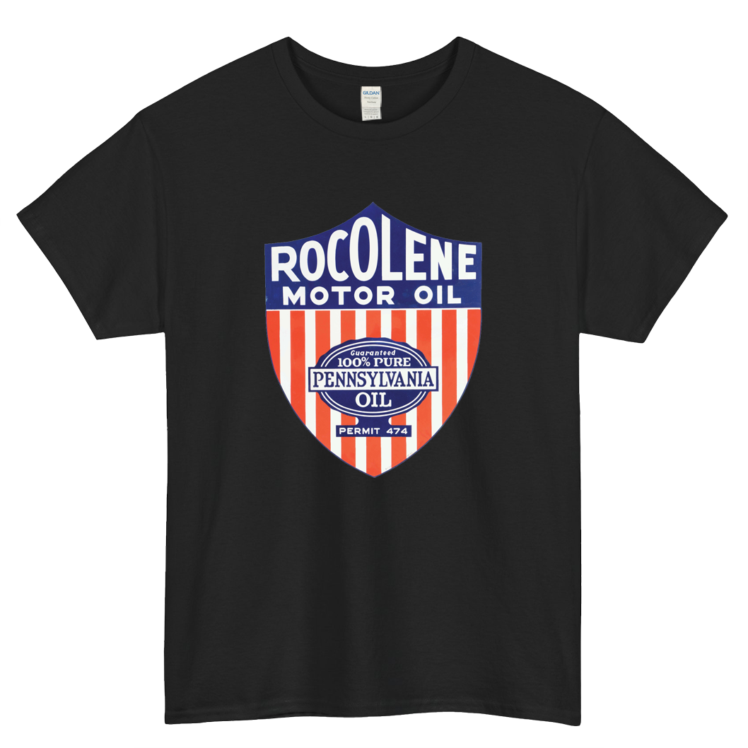 Rocolene Motor Oil Logo Mens Unisex Short Sleeve T-Shirt Size S-3XL - P
