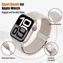 New Braided Strap For Apple Watch band 40mm 44mm 46mm 42mm 49mm 45mm Parachute Bracelet correas IWatch Series 10 SE 9 8 7 6 Ultra 2