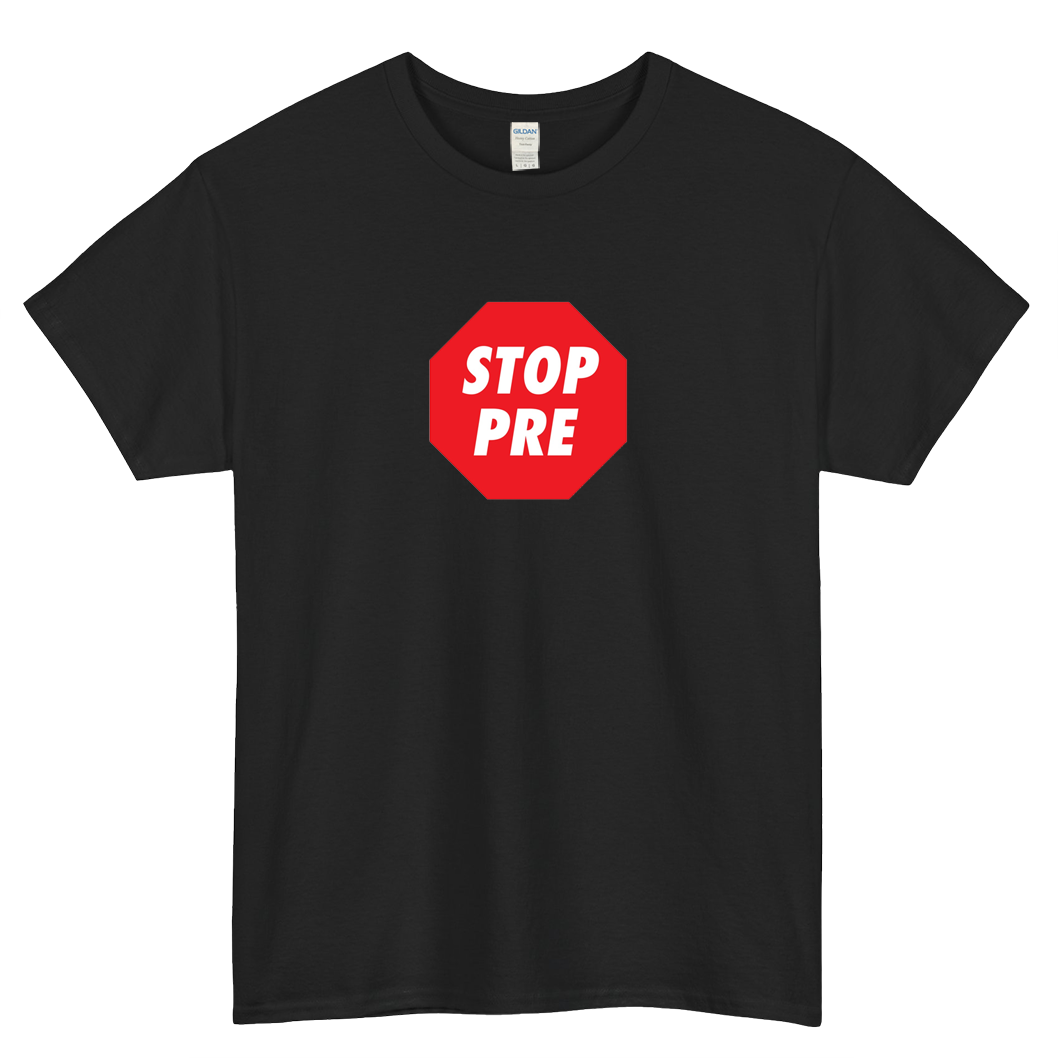 STOP PRE Steve Prefontaine Logo Mens Unisex Short Sleeve T-Shirt Size S-3XL - P