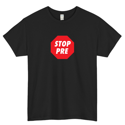 STOP PRE Steve Prefontaine Logo Mens Unisex Short Sleeve T-Shirt Size S-3XL - P