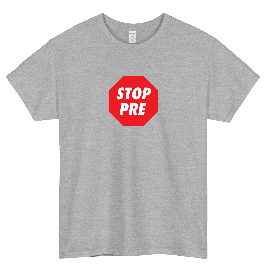 STOP PRE Steve Prefontaine Logo Mens Unisex Short Sleeve T-Shirt Size S-3XL - P