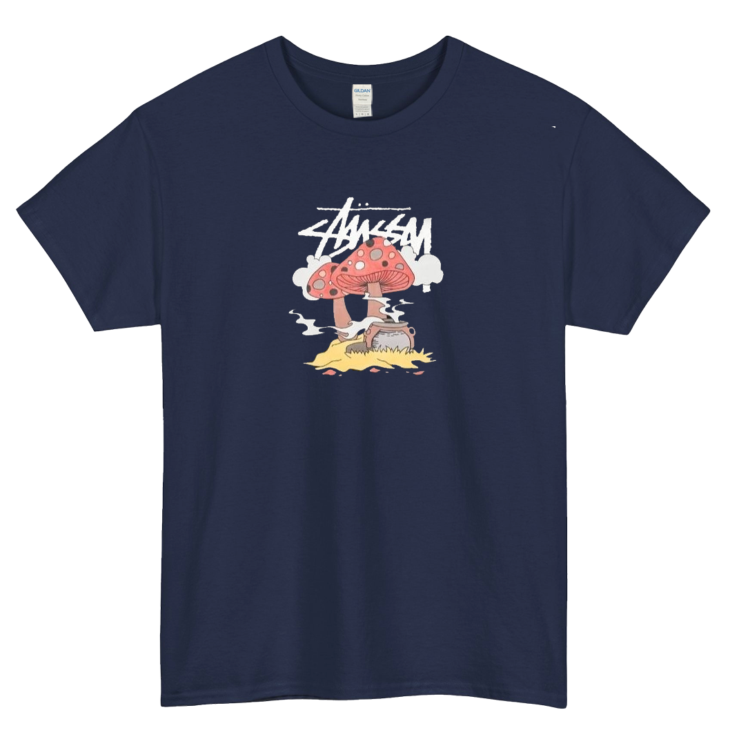STUSSY KITTENS logo SHORT SLEEVE T SHIRT -P