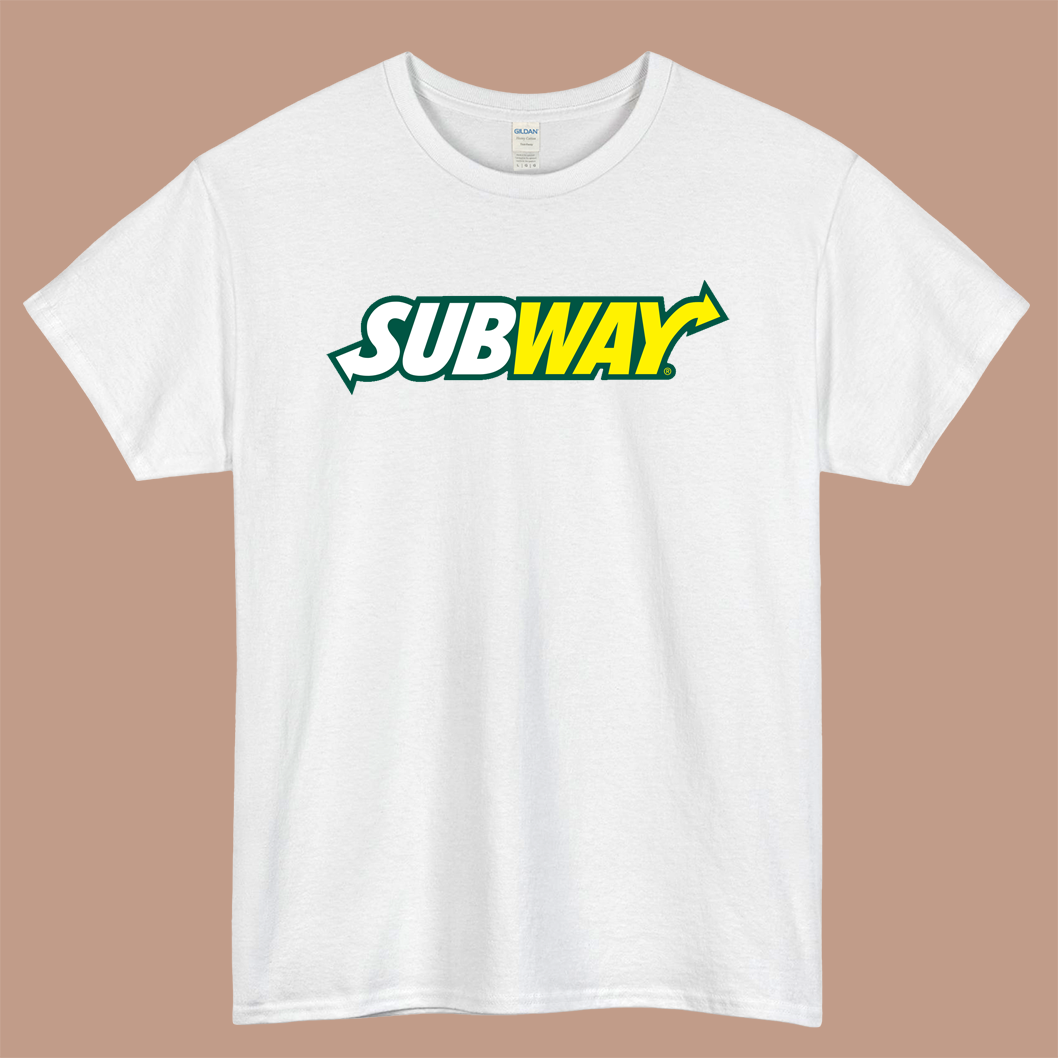 SUBWAY Logo Mens Unisex Short Sleeve White T-Shirt Size S-3XL