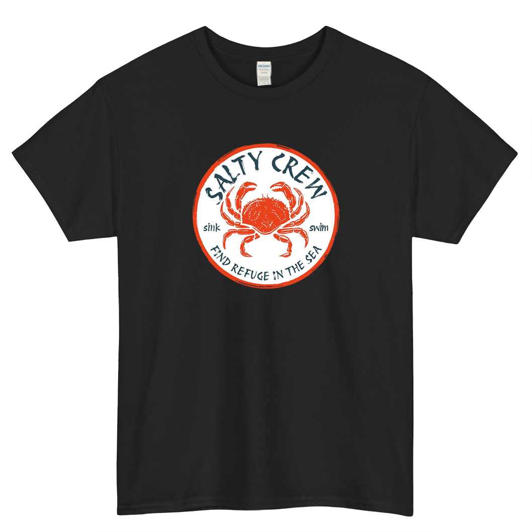 Salty Crew Find Refuge in the sea Logo Mens Unisex Short Sleeve T-Shirt Size S-3XL - P