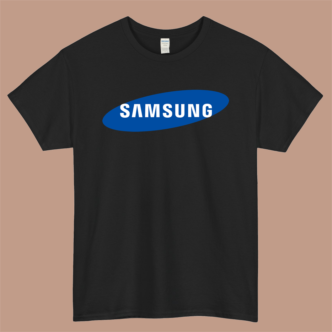 Samsung Logo Mens Unisex Short Sleeve Black T-Shirt Size S-3XL