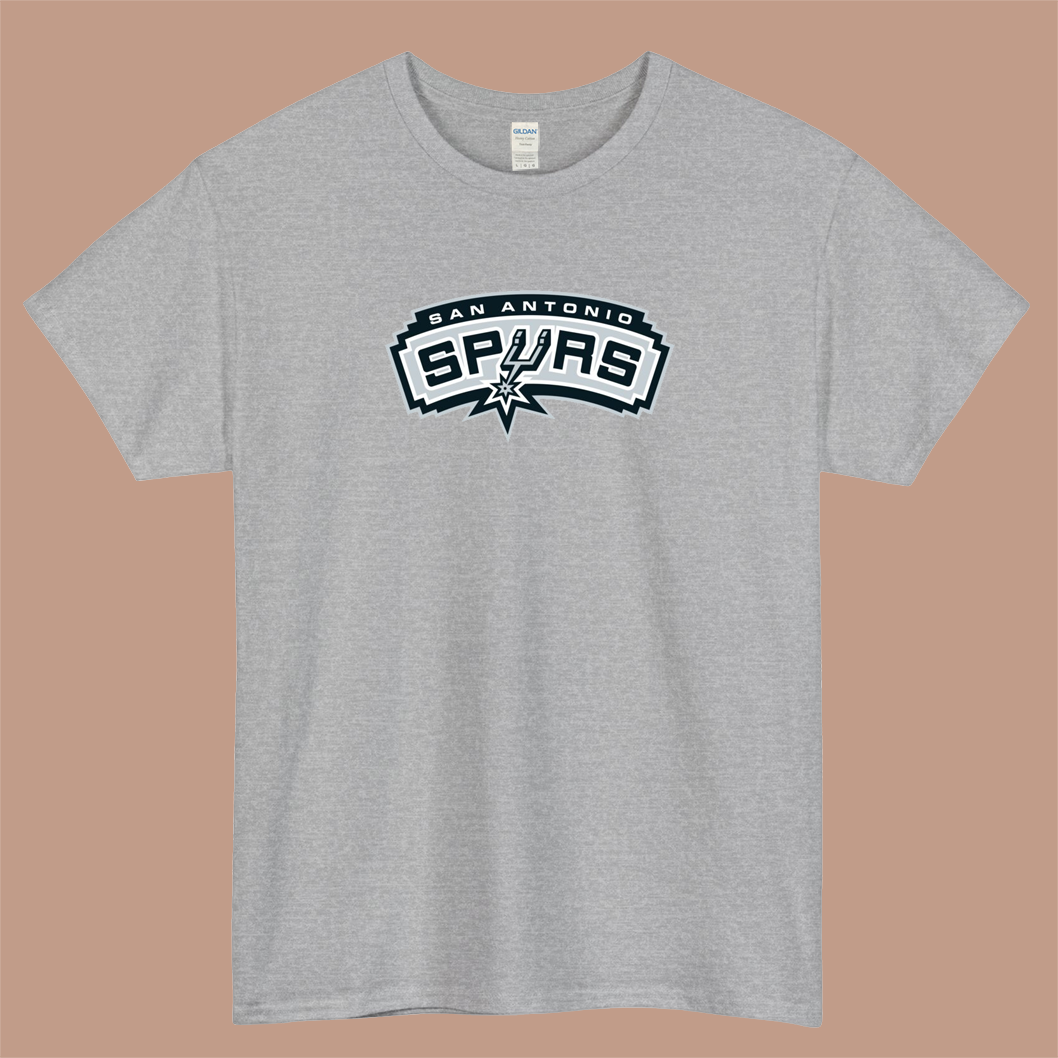 San Antonio Basketball Team SPURS Logo Mens Unisex Short Sleeve T-Shirt Size S-3XL - P
