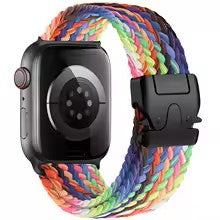 New Braided Strap For Apple Watch band 40mm 44mm 46mm 42mm 49mm 45mm Parachute Bracelet correas IWatch Series 10 SE 9 8 7 6 Ultra 2