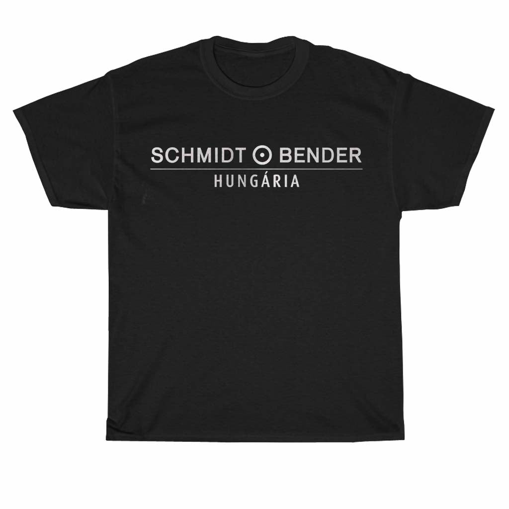 Schmidt Bender Optic Rifle Scope Hunting Police Logo Men's Unisex T Shirt Size S to 3XL