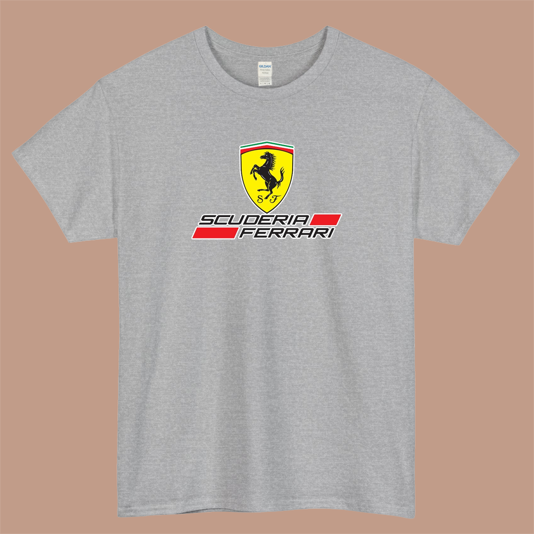 Scuderia Ferrari Logo Mens Unisex Short Sleeve T-Shirt Size S-3XL - P