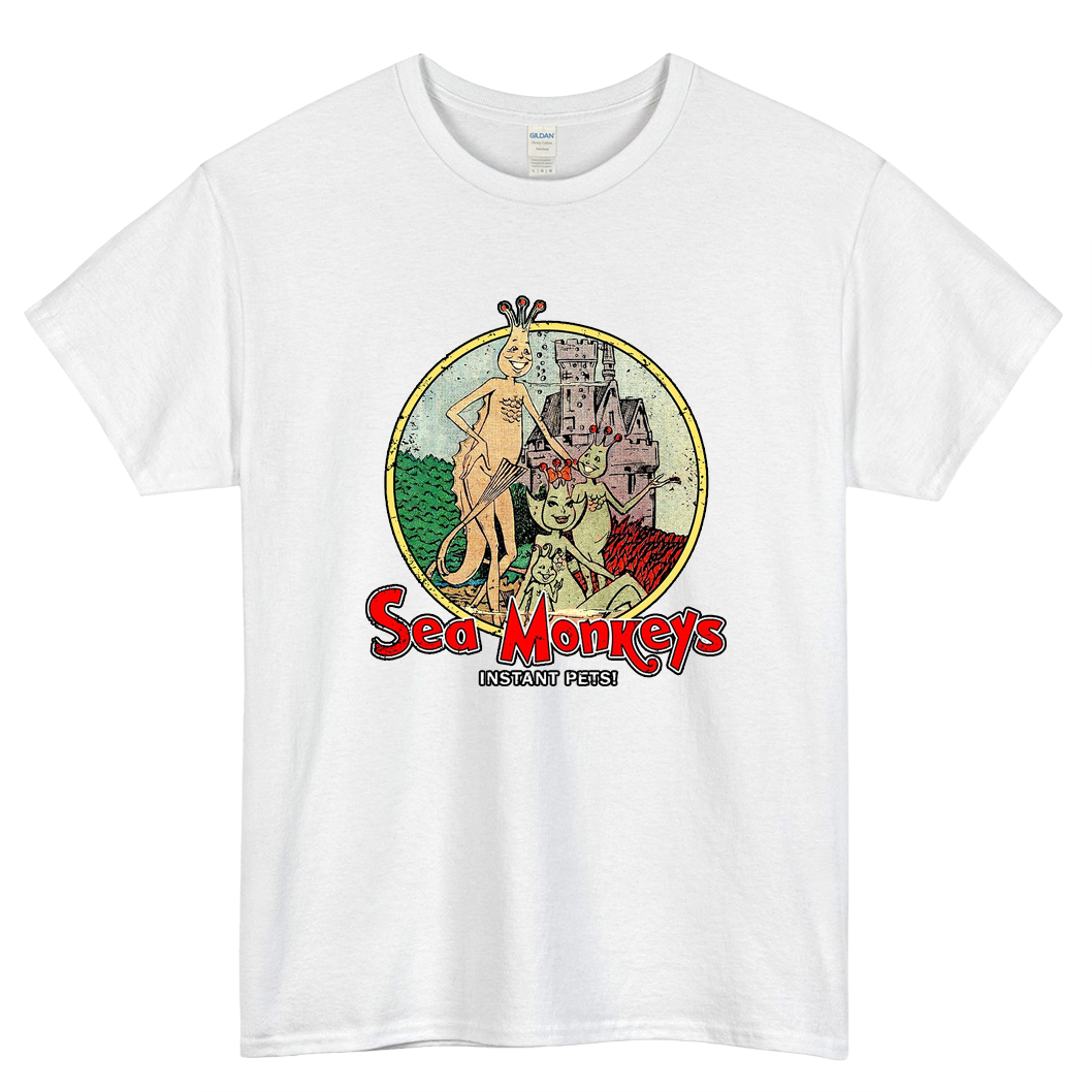 Sea Monkeys Logo Mens Unisex Short Sleeve T-Shirt Size S-3XL - P