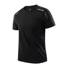 New CHRLCK Men's Running Quick Drying T-shirts Breathable Hiking Fishing Tees Soft Elasticity Outdoor Sports Short Shirt Summer