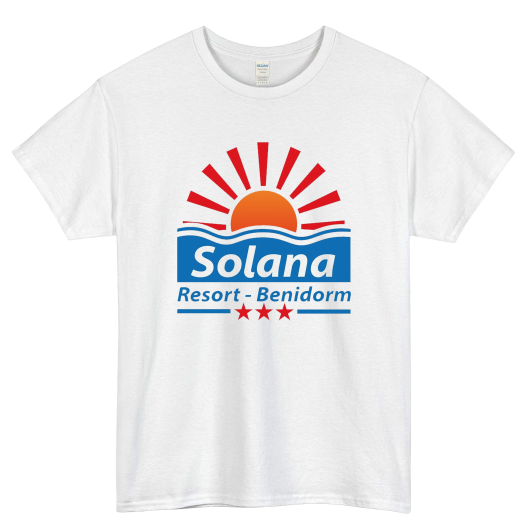 Solana Resort Benidorm Logo Mens Unisex Short Sleeve T-Shirt Size S-3XL - P