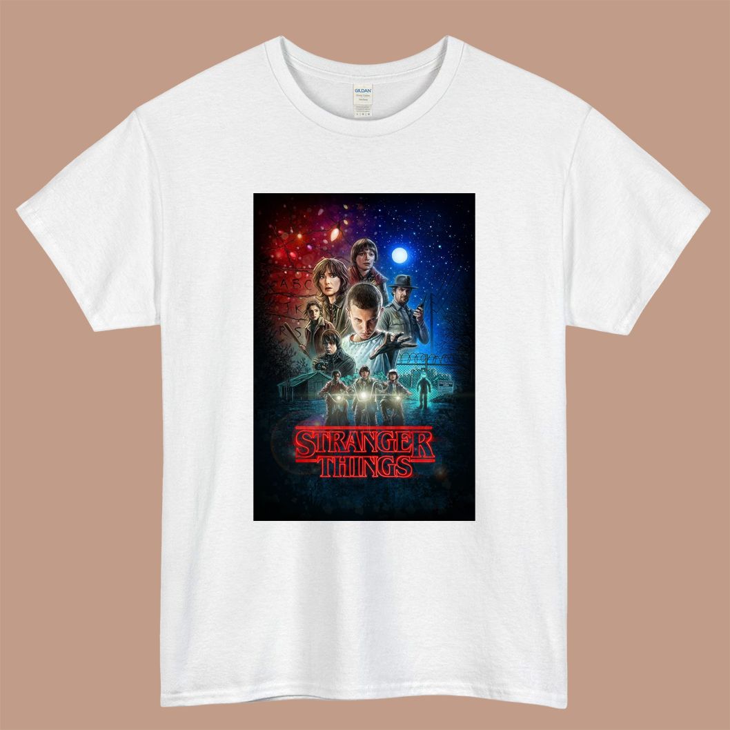 Stranger Things Season 1 Logo Mens Unisex Short Sleeve White T-Shirt Size S-3XL