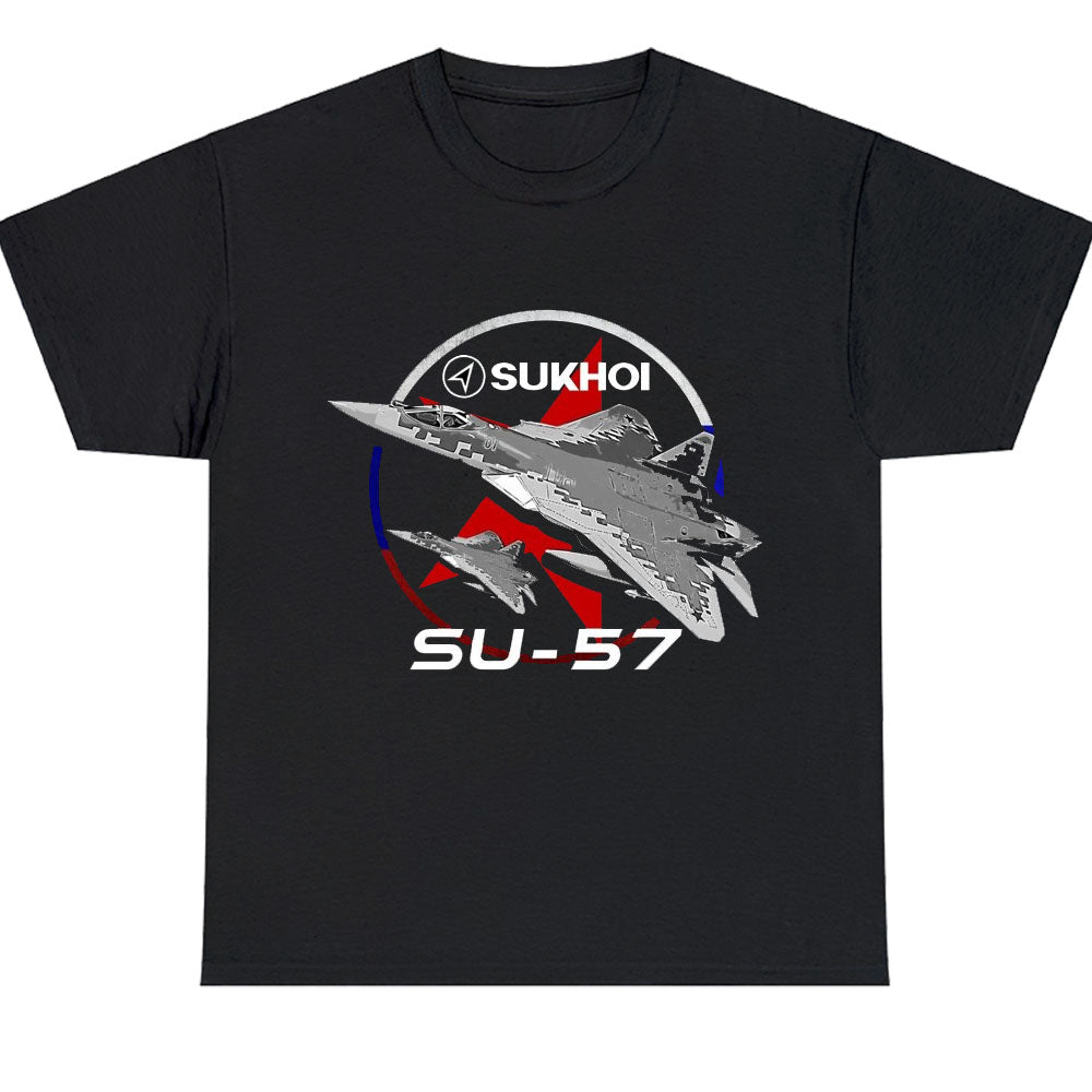 Sukhoi Russian Aircraft Logo Men's Unisex T Shirt Size S to 3XL