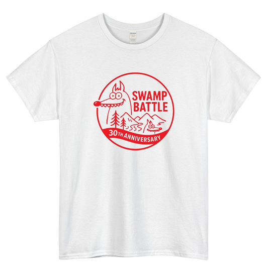 Swamp Battle - Red Logo Mens Unisex Short Sleeve T-Shirt Size S-3XL - P