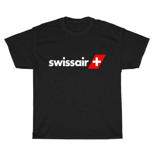 Swissair + Logo Men's Unisex T Shirt Size S to 3XL