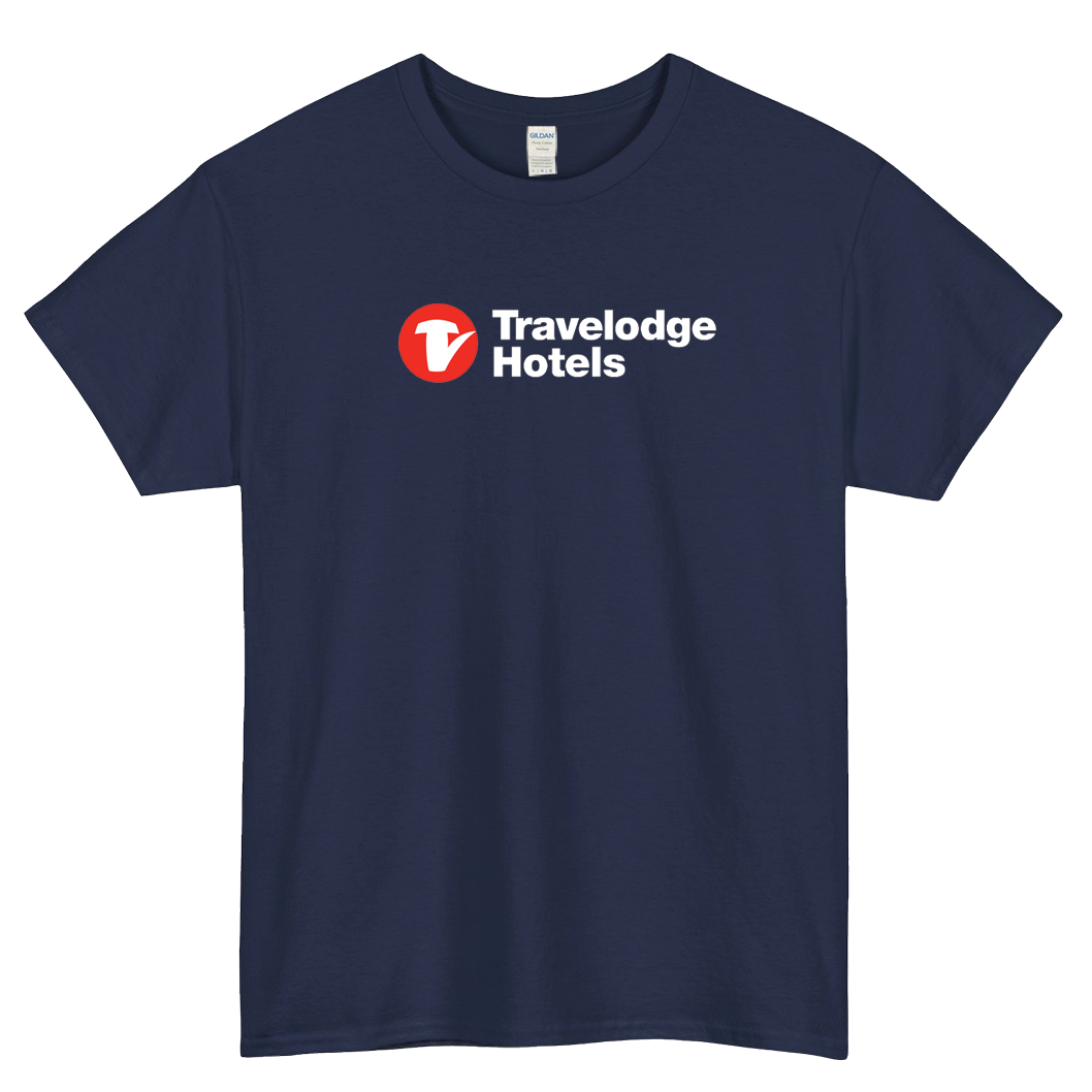 TRAVELODGE HOTEL CHAIN LOGO 1short SLEEVE T SHIRT -P
