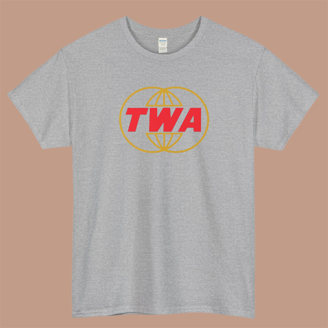 TWA Airlines Logo Mens Unisex Short Sleeve T-Shirt Size S-3XL - P