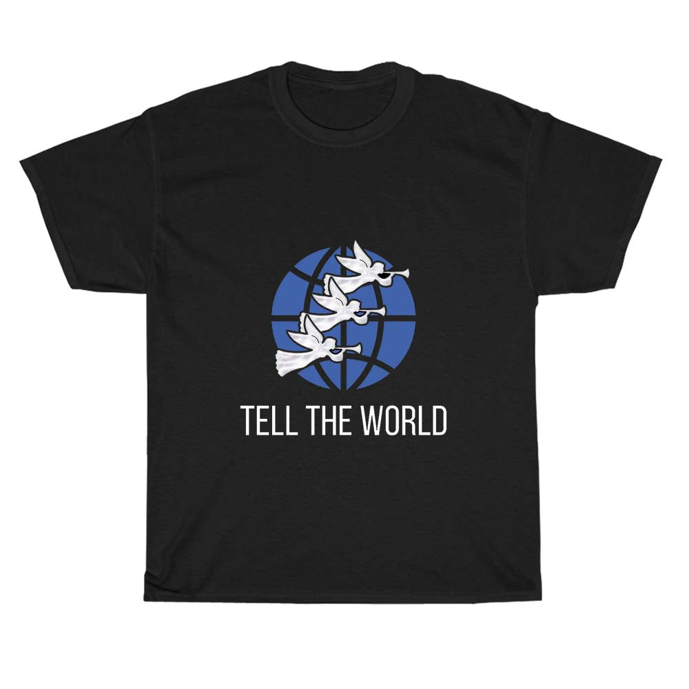 Tell The World Logo Men's Unisex T Shirt Size S to 3XL