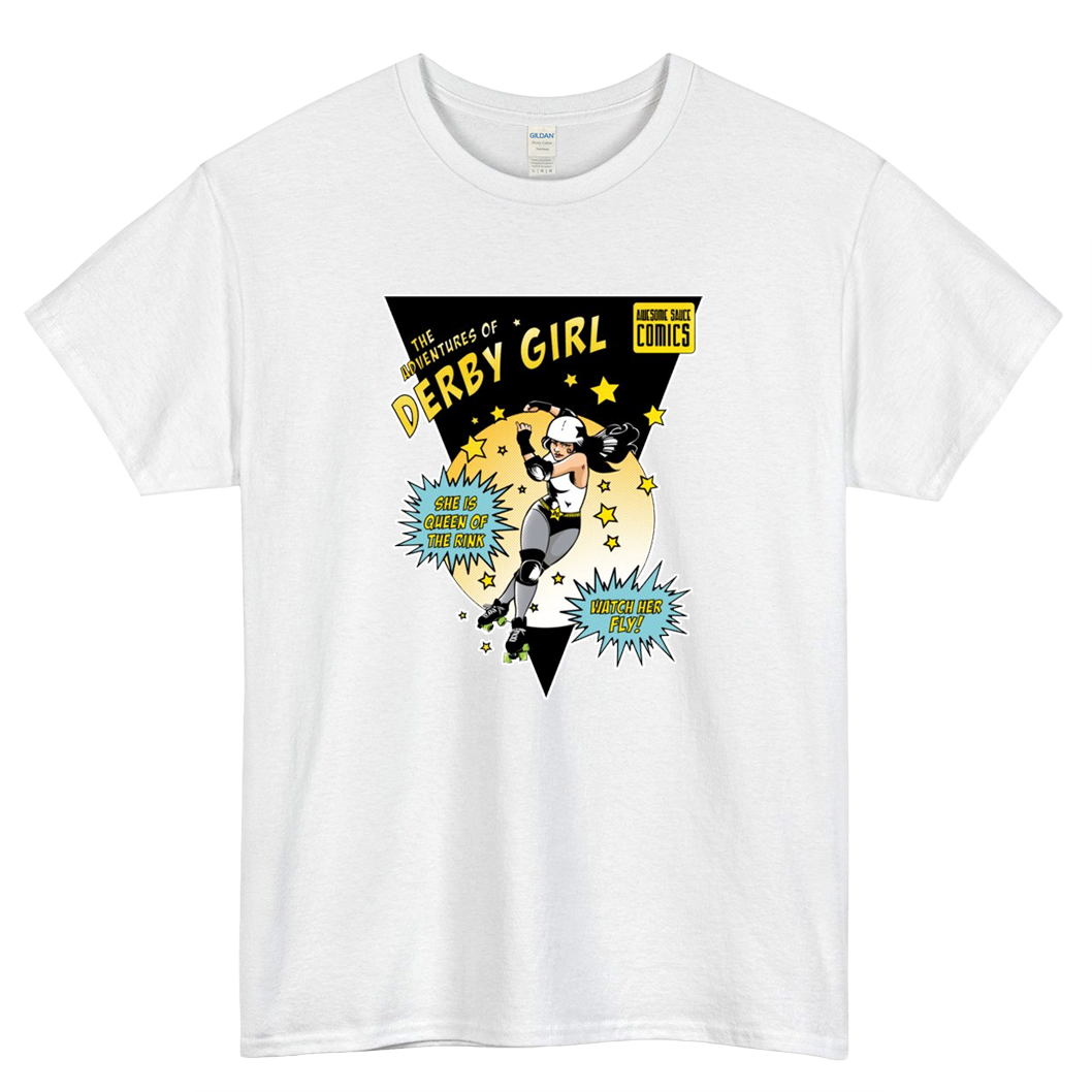The Adventures of Derby Girl Fitted Logo Mens Unisex Short Sleeve T-Shirt Size S-3XL - P