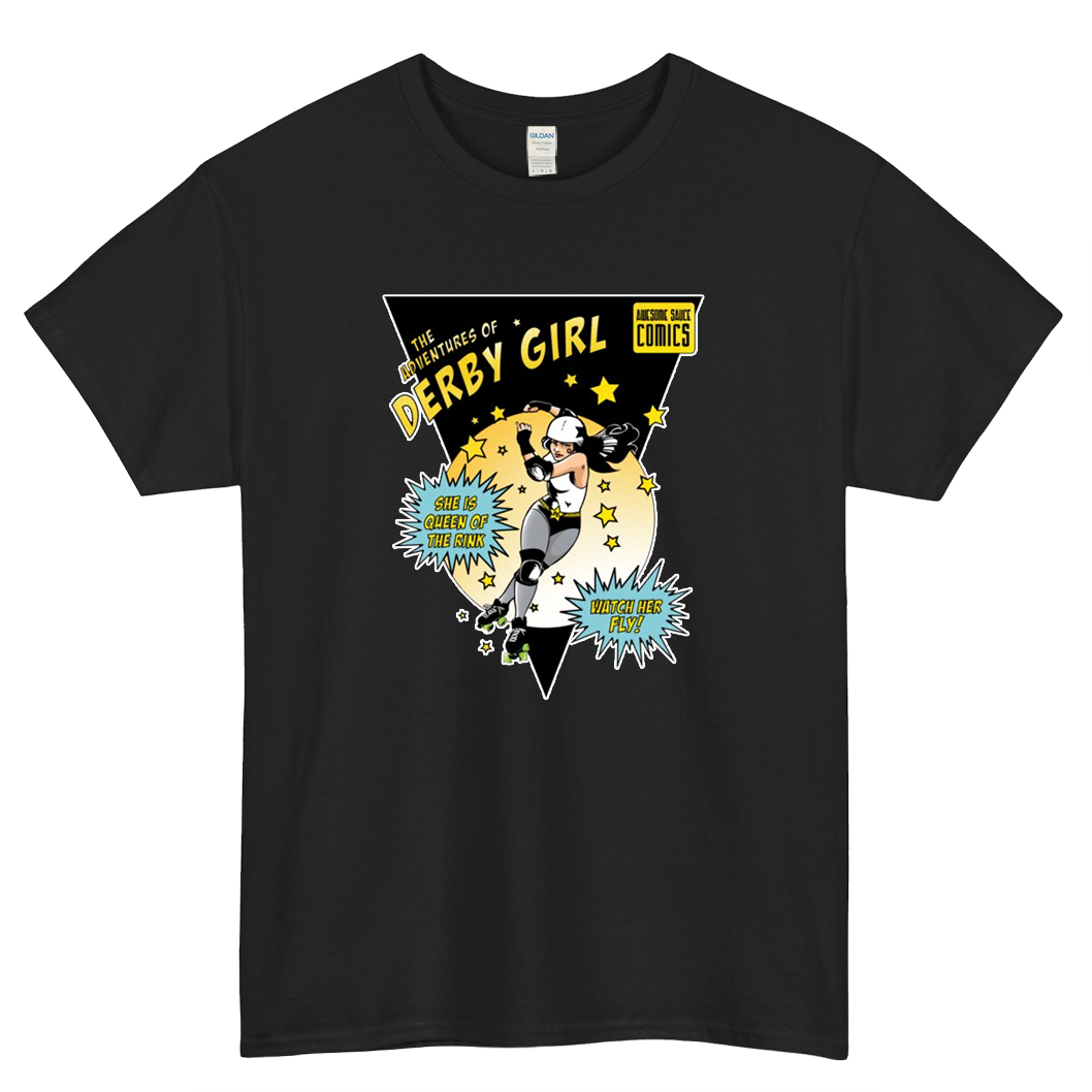 The Adventures of Derby Girl Fitted Logo Mens Unisex Short Sleeve T-Shirt Size S-3XL - P