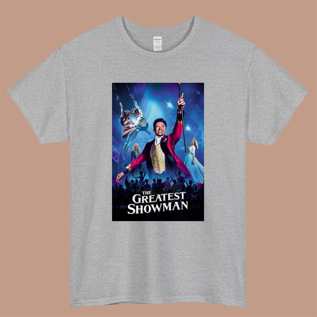 The Greatest Showman Logo Mens Unisex Short Sleeve Gray T-Shirt Size S-3XL