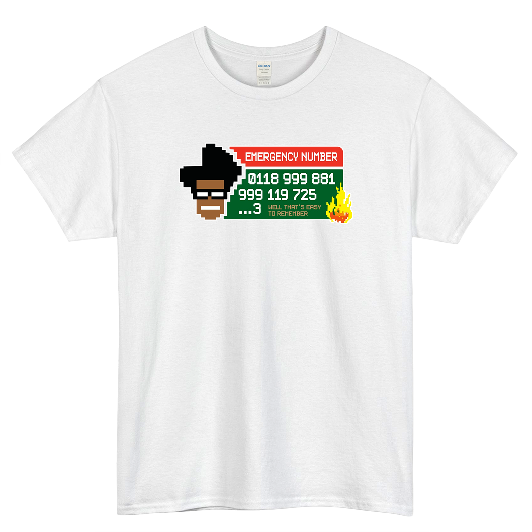The IT Crowd Emergency Number Logo Mens Unisex Short Sleeve T-Shirt Size S-3XL - P