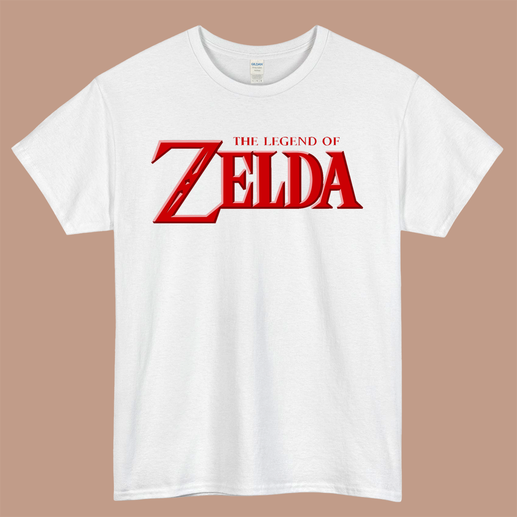 The Legend Of Zelda Logo Mens Unisex Short Sleeve White T-Shirt Size S-3XL