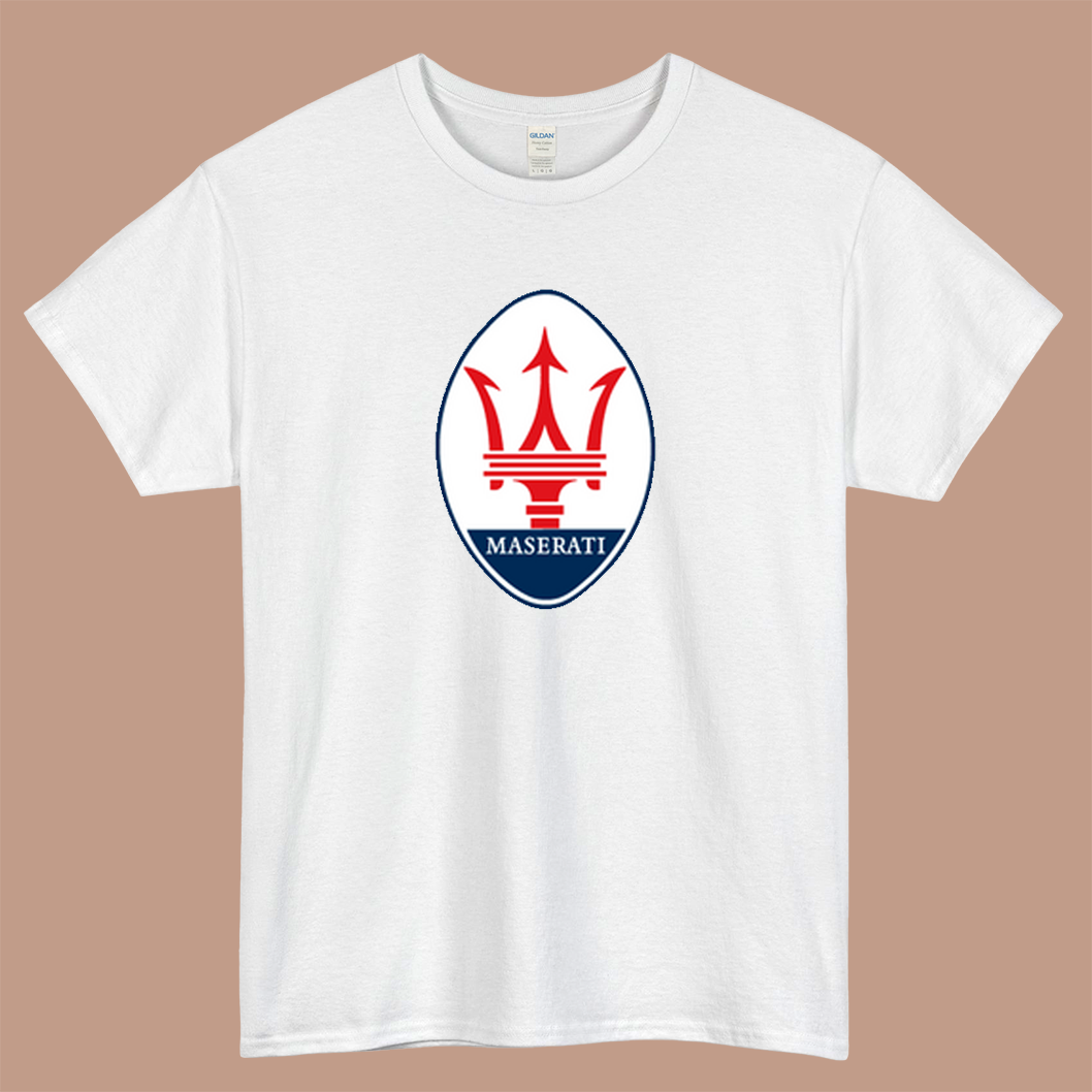 The Maserati Logo Mens Unisex Short Sleeve T-Shirt Size S-3XL - P