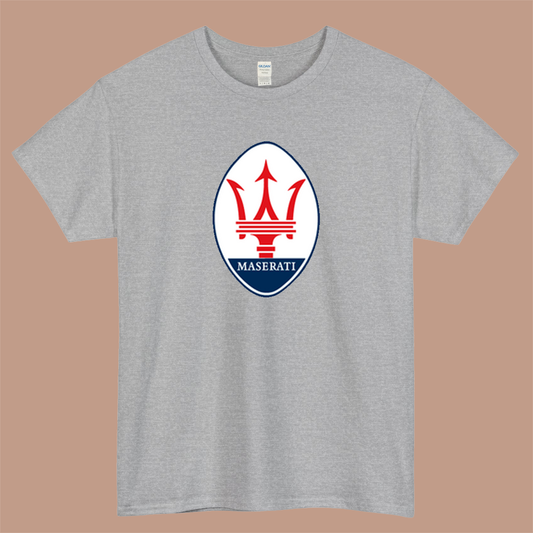 The Maserati Logo Mens Unisex Short Sleeve T-Shirt Size S-3XL - P