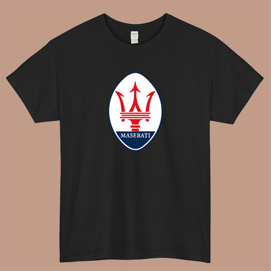 The Maserati Logo Mens Unisex Short Sleeve T-Shirt Size S-3XL - P