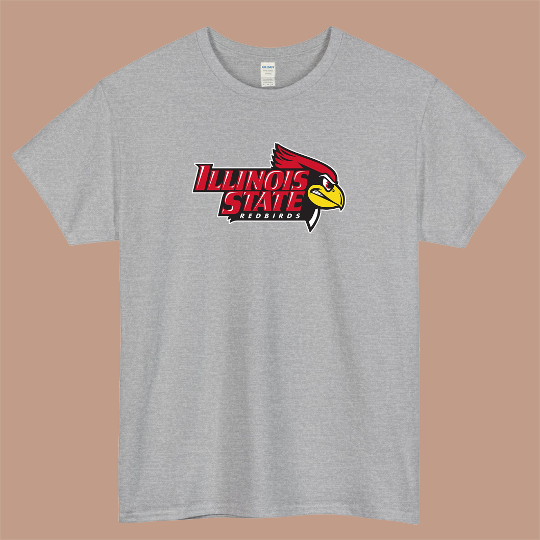 The Redbirds Illinois State Logo Mens Unisex Short Sleeve T-Shirt Size S-3XL - P