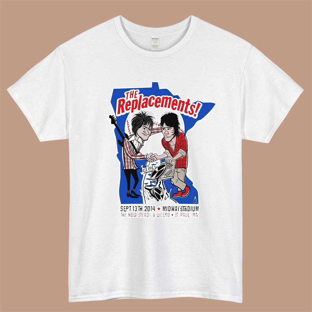 The Replacements Midway Stadium Logo Mens Unisex Short Sleeve White T-Shirt Size S-3XL