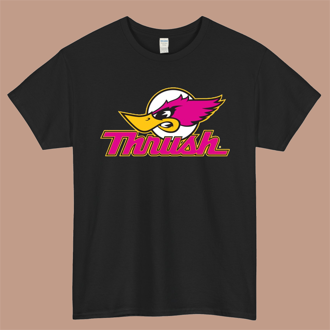 Thrush Racing Logo Mens Unisex Short Sleeve Black T-Shirt Size S-3XL