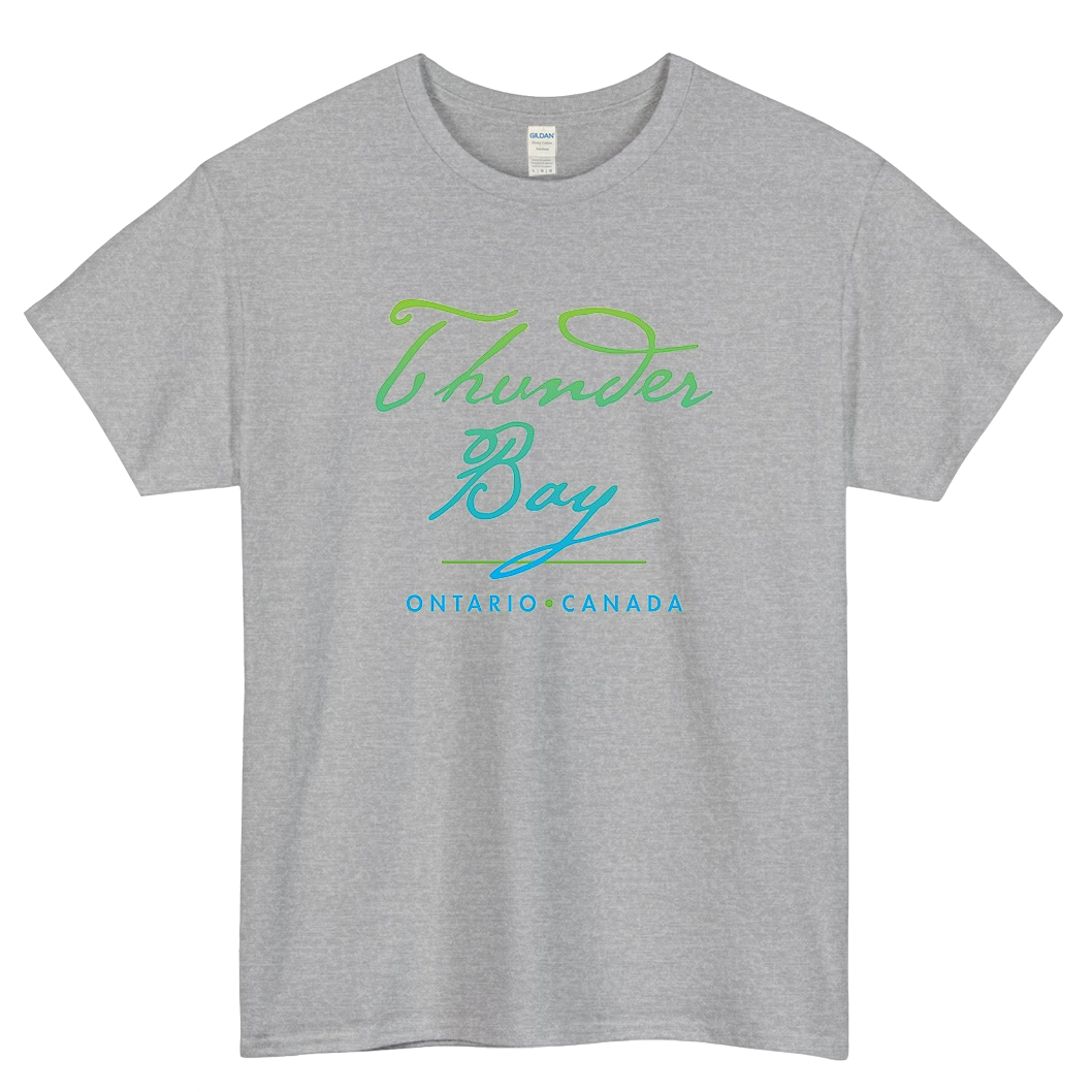 Thunder Bay Ontario Logo Mens Unisex Short Sleeve T-Shirt Size S-3XL - P