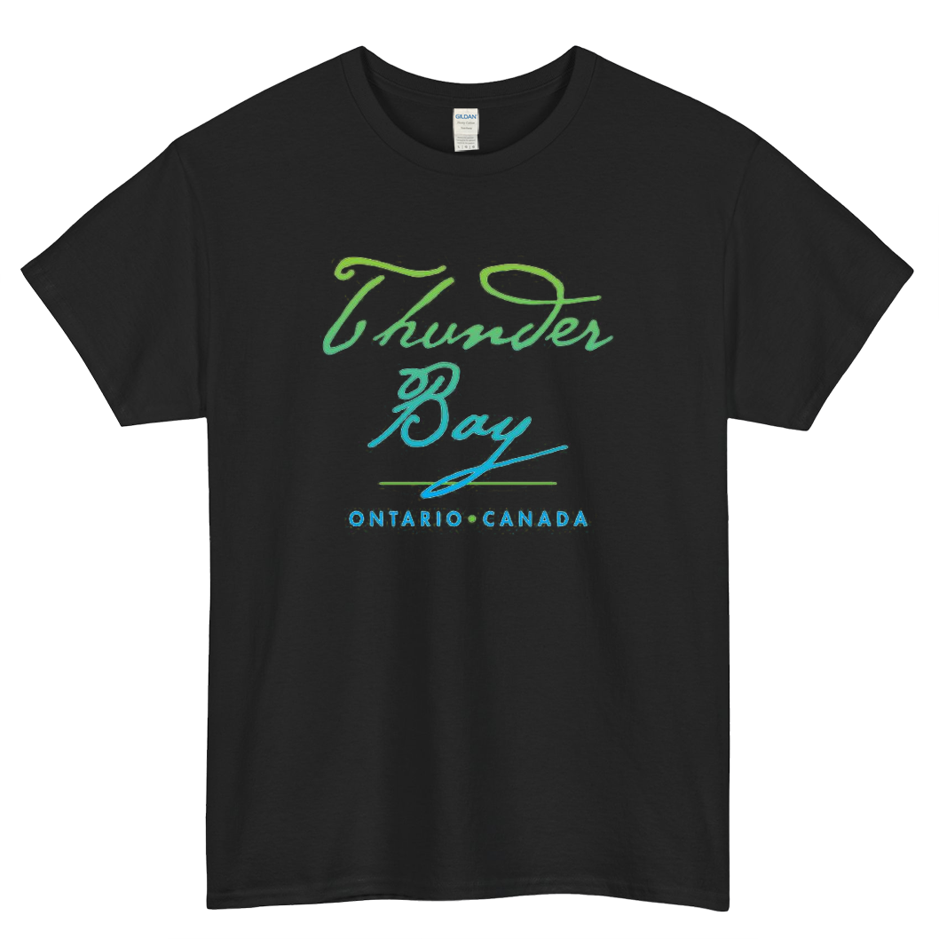 Thunder Bay Ontario Logo Mens Unisex Short Sleeve T-Shirt Size S-3XL - P