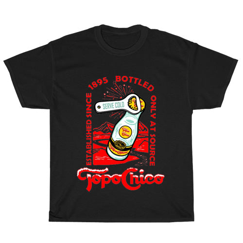 Topo Chico Active Logo Mens Unisex Short Sleeve Black T-Shirt Size S-3XL